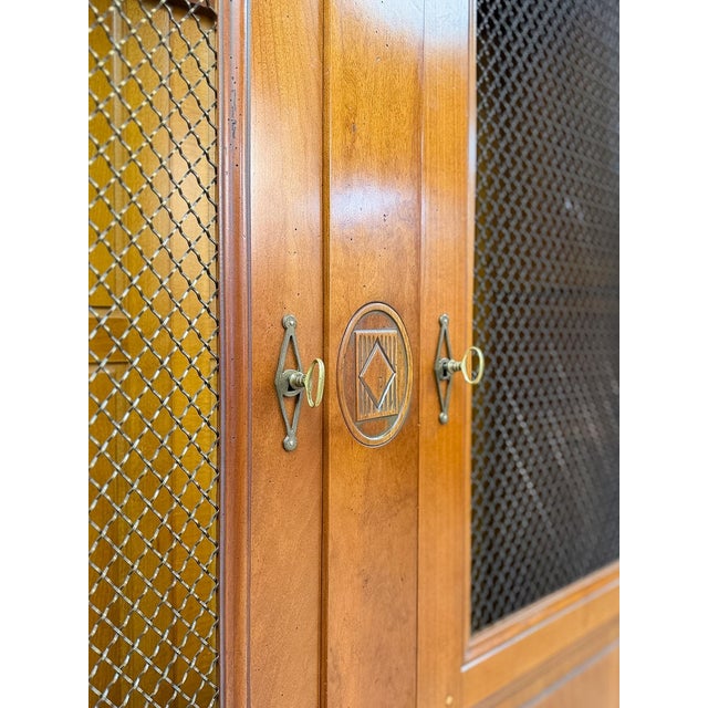 Early 21st Century Vintage Wardrobe Grange French Antique Style Locking Bronze Dowel Armoire For Sale - Image 5 of 14