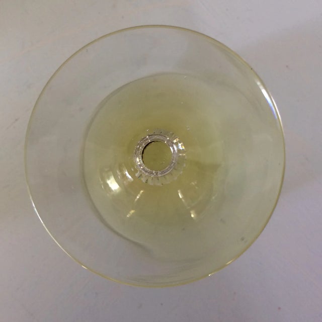 Canary Yellow Canary Yellow Crystal Water/Wine Goblets - Set of 4 For Sale - Image 8 of 13