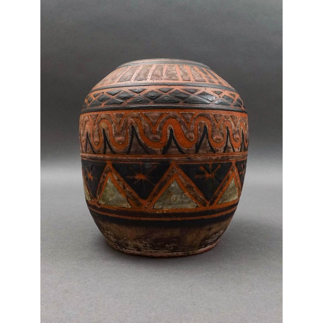 Mid 20th Century Berkshire Pottery Gertraud Stosiek Signed Vintage Mid Century Modern Art Vase For Sale - Image 5 of 9