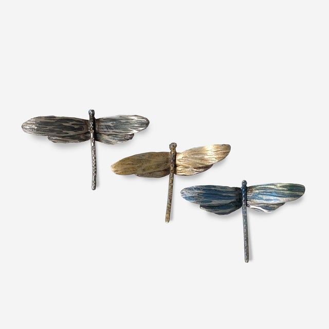 Dragonfly Wall Sculpture Vertical Flight For Sale - Image 4 of 4
