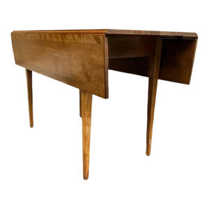 Late 20th Century Vintage Solid Walnut Drop-Leaf Table