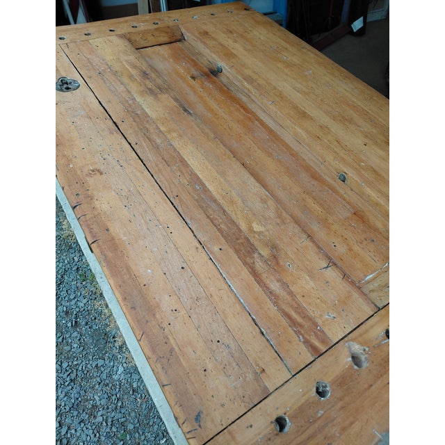 Vintage Workbench Attributed to Sheldon Kitchen Island For Sale - Image 14 of 14
