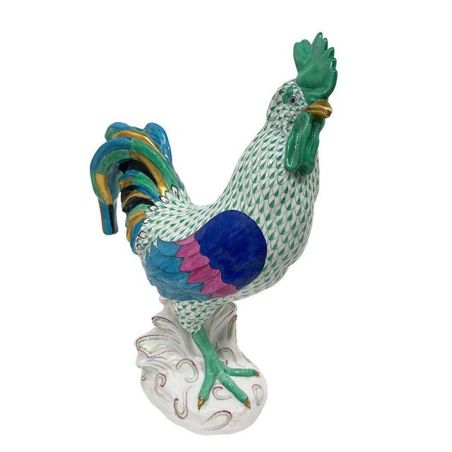 Large Porcelain Rooster from Herend, Hungary, 1960s For Sale - Image 9 of 10