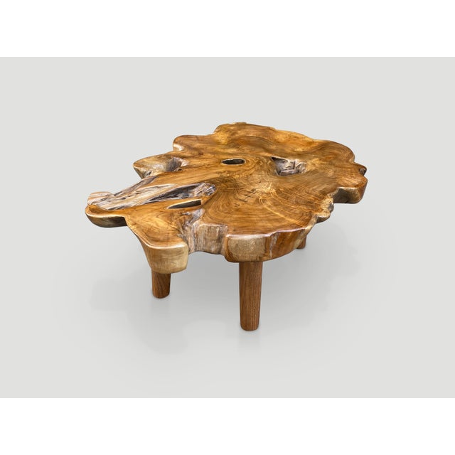 Contemporary Andrianna Shamaris Single Slab Live Edge Coffee Table For Sale - Image 3 of 18