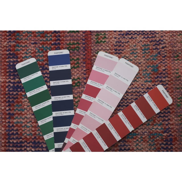 1960s Turkish Oushak Runner 1'5'' X 12'2'' For Sale - Image 9 of 10