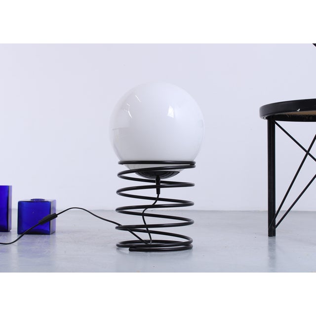 Large Pop Art Glass Globe Spring Table Lamp from Woja Lighting, 1970s For Sale - Image 6 of 14