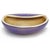 Beautiful vintage Murano hand blown sapphire blue over light taupe / tan, and gold flecks, Italian art glass decorative...