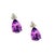 Purple Natural Amethyst Diamond Earrings 14k W Gold 3.62 TCW Certified For Sale - Image 8 of 10