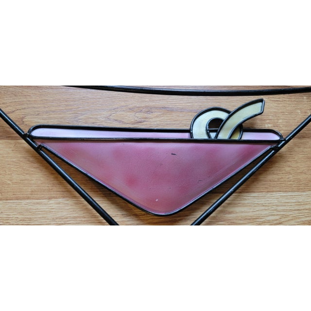 Mid-Century Modern Vintage Hanging Metal Wall Art Sculptured Martini Glasses Bar Decor For Sale - Image 3 of 18