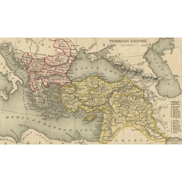 Antique Ottoman Empire Miniature Map from Starling, 1833 For Sale - Image 10 of 11