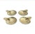 1950s Hollywood Regency 14 Kt. Gold Plated Florentine Footed Metal Salt Cellars - Set of 4 For Sale In Atlanta - Image 6 of 6