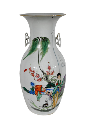 Porcelain Baluster Vase, China, Early 20th Cenuty
