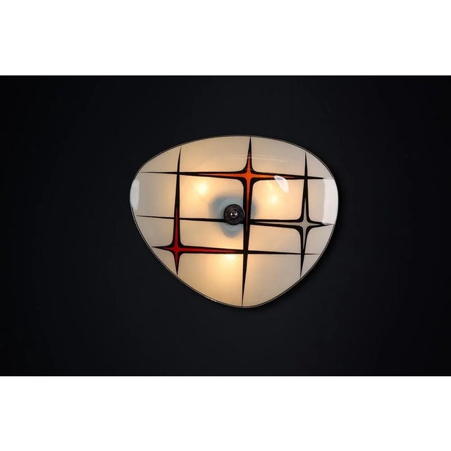 Mid-Century Brussels World Expo Wall Light in Glass, 1958 For Sale - Image 3 of 10