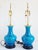 Mid-Century Modern Mid Century Modern Blue Cerulean Table Lamps-a Pair For Sale - Image 3 of 12
