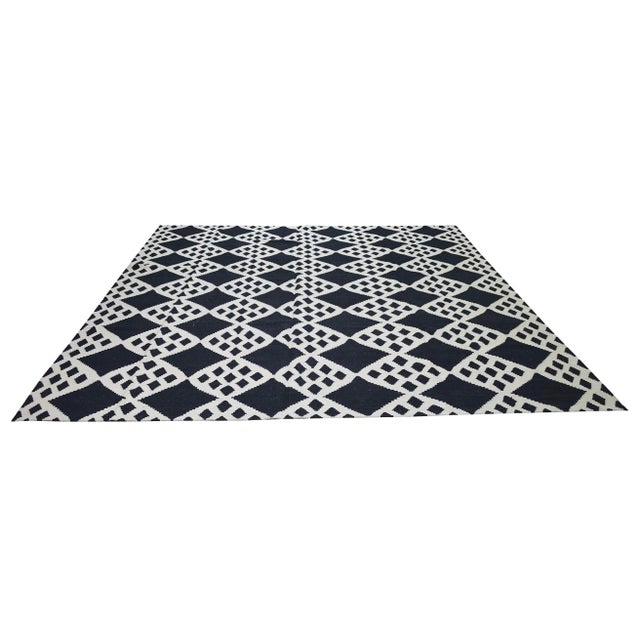 Vintage Turkish Anatolian hand woven kilim with natural colors and fine weave.