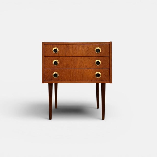 Small Danish Teak Nightstand For Sale - Image 9 of 9