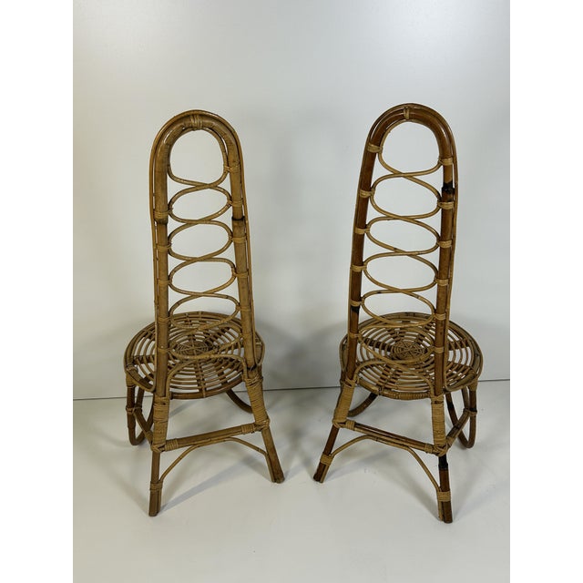 1960s Rattan Fireplace Chairs, 1960s, Set of 2 For Sale - Image 5 of 9