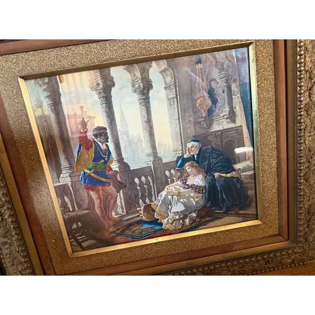 Late 19th Century Othello Relating His Adventures to Desdemona Colored Lithograph or Print For Sale In San Francisco - Image 6 of 9