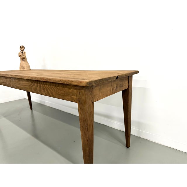 Farmhouse Table with Tapered Legs, 1950s For Sale - Image 4 of 18