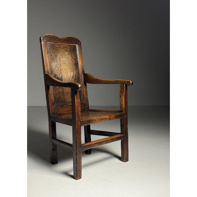 Antique English Chair in Oak, 1650 For Sale - Image 15 of 18