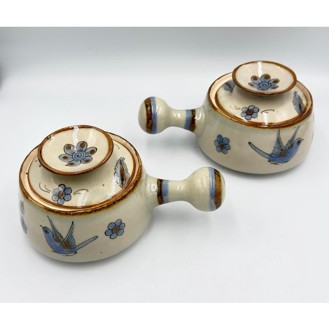 1960s 1960s Ken Edwards El Palomar Tonala Pottery Covered Casserole Serving Dishes - 2pc For Sale - Image 5 of 11