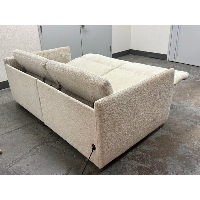 Ivory Crate & Barrel Leisure Power Reclining Sofa For Sale - Image 8 of 12