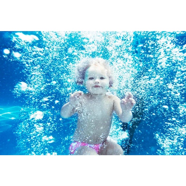 Contemporary Cheryl Maeder "Celestial Babies Submerge I" Archival Photographic Watercolor Print For Sale - Image 3 of 3