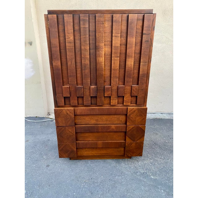 MCM Brutalist Men’s Armoire by Lane Furniture Chairish