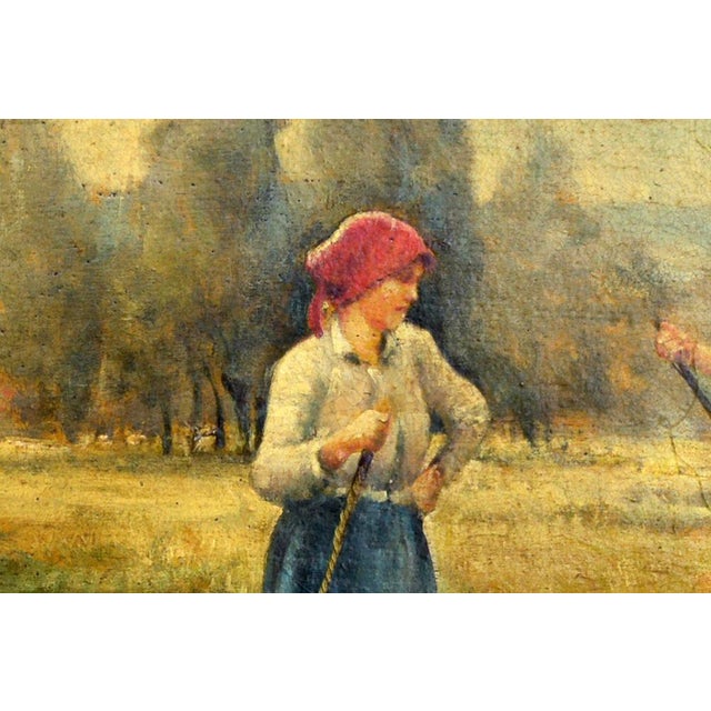 Emilio Pergola, Rural Scene with Cattle, 1990s, Oil on Canvas, Framed For Sale - Image 4 of 9