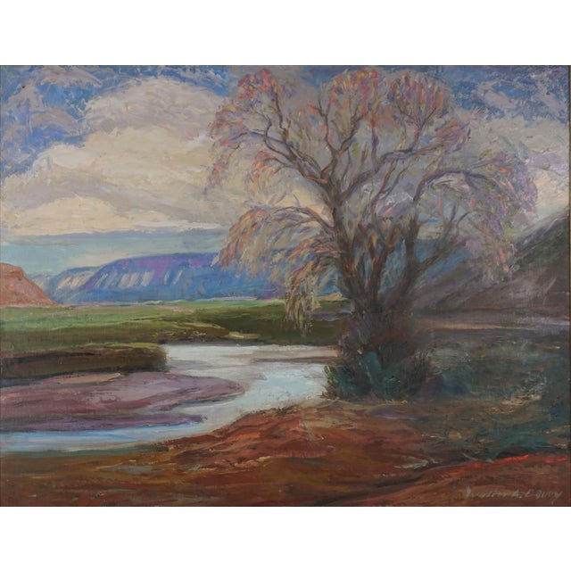 Post War American Impressionist Southwest Landscape "Taos Splendor" by Walter A. Bailey For Sale - Image 13 of 16
