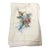 Vintage Off White Floral Embroidered Ramy Cotton Rectangular Tablecloth and Picot Edging For Sale