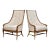 Pair of Tomlinson Regency Lounge Chairs, Mahogany, 1960s For Sale