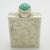 Vintage Italian Silver 800 Chiseled Perfume Bottle with Turquoise Stone Cap, 1970s For Sale - Image 4 of 14