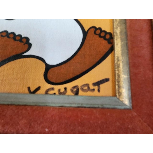 Mid-Century Modern Xavier Cugat Signed Mid‑Century Gouache Painting — Sombrero Figure With Guitar (Framed) For Sale - Image 3 of 5