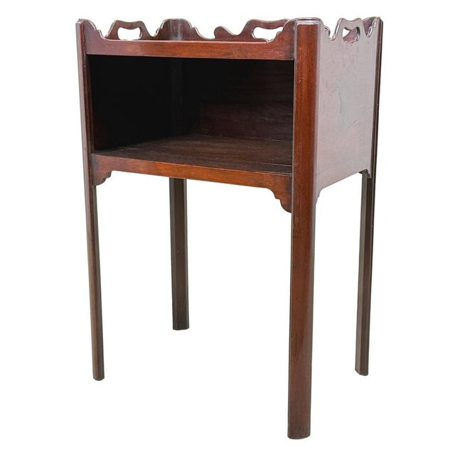 Antique Georgian Mahogany Nightstand, 1760 For Sale - Image 11 of 11