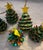 American Nostalgic Mini Ceramic Christmas Tree Ornaments-Set of 5 For Sale - Image 3 of 5