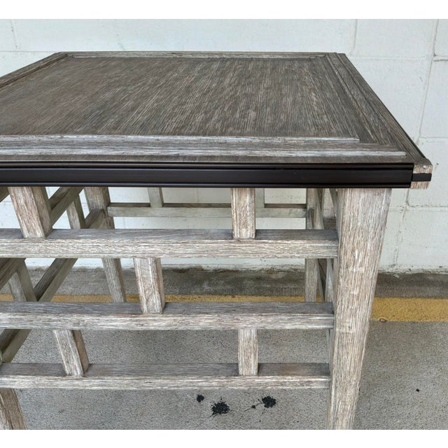 Contemporary Jonathan Charles Organic Modern Gray Wood Marshfield End Table For Sale - Image 3 of 4