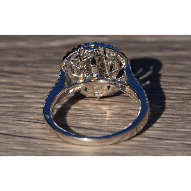 The Bellatrix: Contemporary Double Halo Diamond Ring and Pendant Conversion Piece For Sale - Image 4 of 10