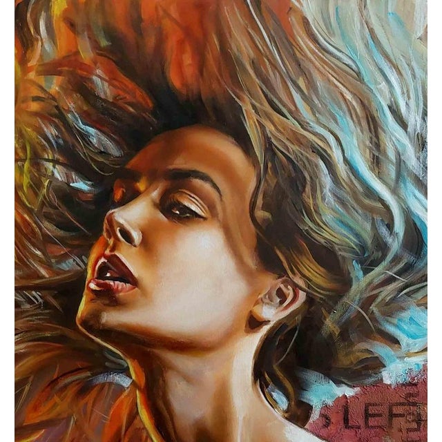 Contemporary Simona Zecca, Sudden Blast, Oil Painting on Canvas For Sale - Image 3 of 4