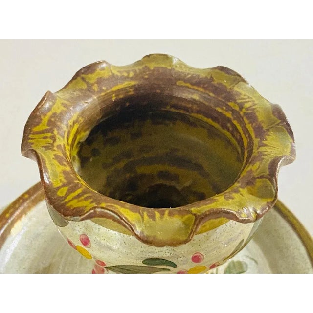 Beige Ceramic Candleholder by Kerluc, France, 1960s For Sale - Image 8 of 11