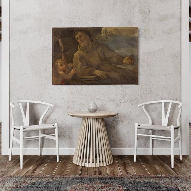 Italian School, Saint Francis of Assisi, 1770, Oil on Canvas For Sale - Image 8 of 11