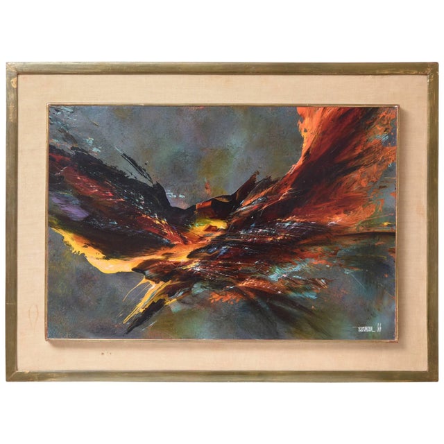 Bird Fury Painting by Leonardo Nierman, Circa 1966 For Sale - Image 9 of 9