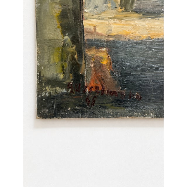 1960s Alfred Usselmann, Chemin en Alsace, 1968, Oil on Canvas, Framed For Sale - Image 5 of 11