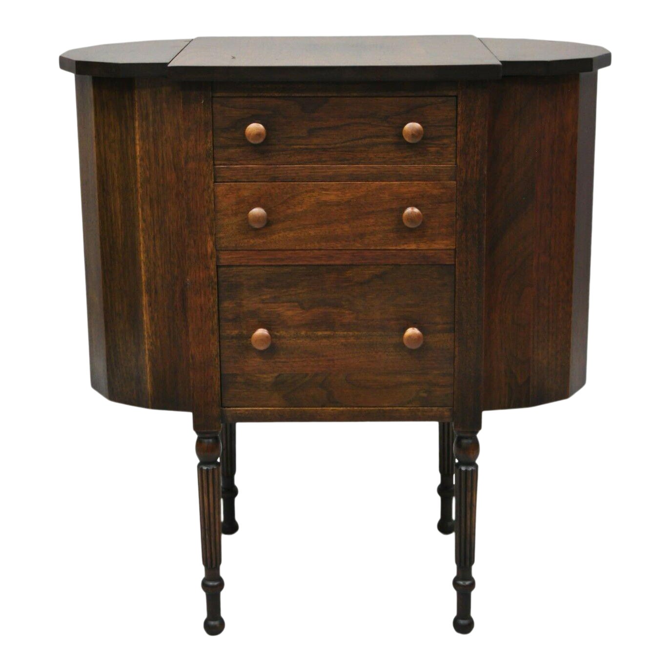 Vintage Cowan Martha Washington Walnut Sewing Stand Side Table Chairish