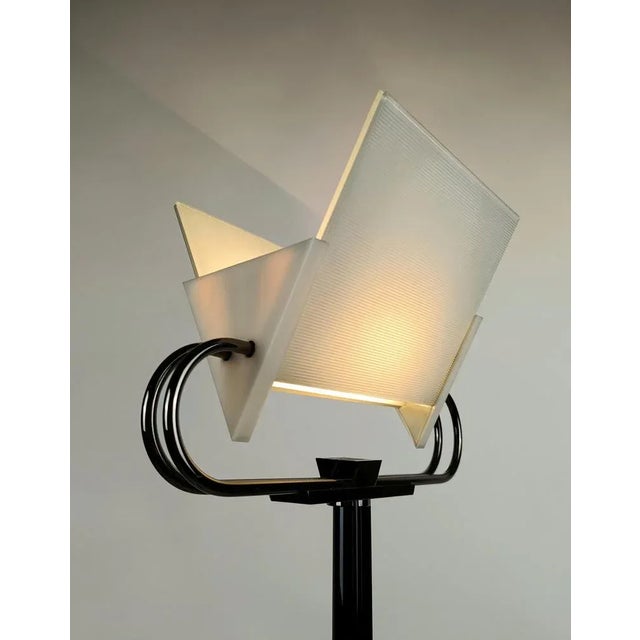 Black Italian Postmodern Floor Lamp attributed to Perry A. King & S. Miranda for Arteluce, 1980s For Sale - Image 8 of 18