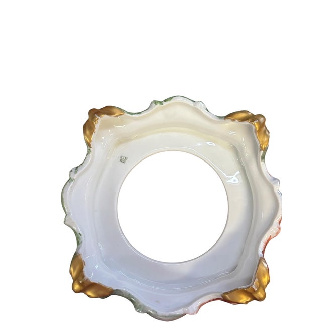 Celadon Belle Epoch Rococo Revival Limoges Centerpiece Bowl & Stand For Sale - Image 8 of 10