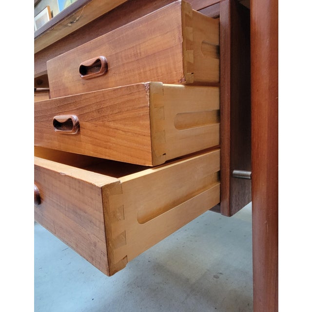 1950s Arne Vodder Attributed Teak Danish Modern Desk For Sale - Image 5 of 12