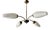 Chandelier with Four Tulips by Arlus, 1950 For Sale