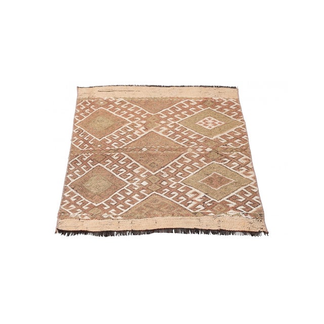 Small Embroidered Vintage Kilim Rug - 2`4″ X 3`5″ For Sale - Image 4 of 6