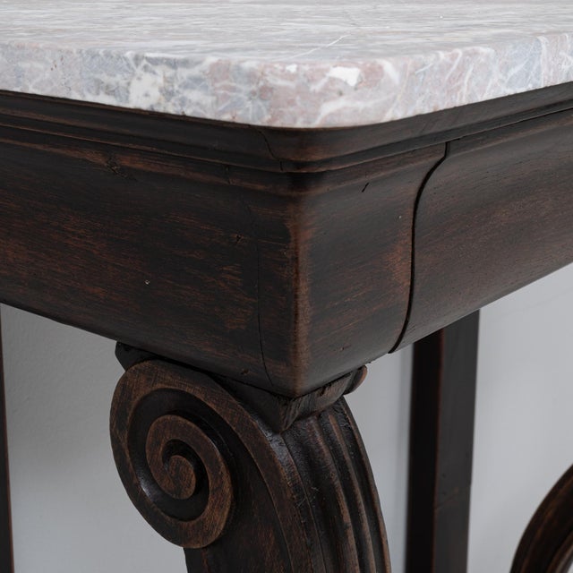 19th Century French Restauration Console Table With Marble Top For Sale - Image 9 of 18